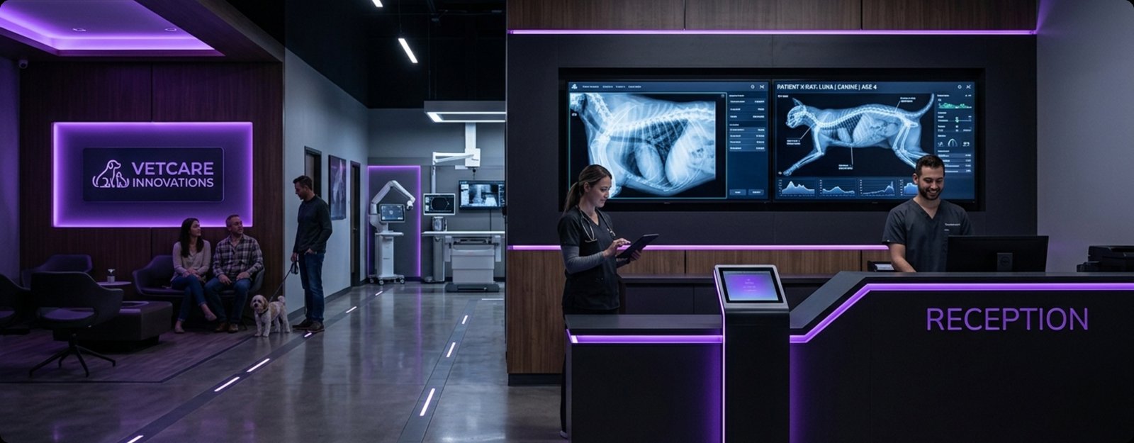 Veterinary imaging workstation and clinic environment