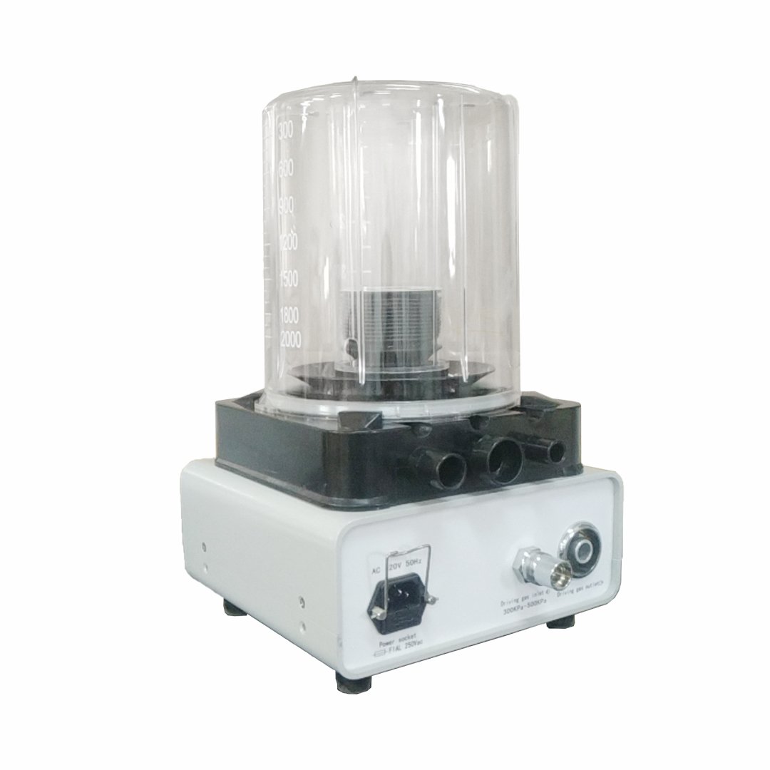 VA60 rear panel - AC 220V 50Hz power socket with F1AL fuse, driving gas inlet rated 300 to 500 kPa and driving gas outlet
