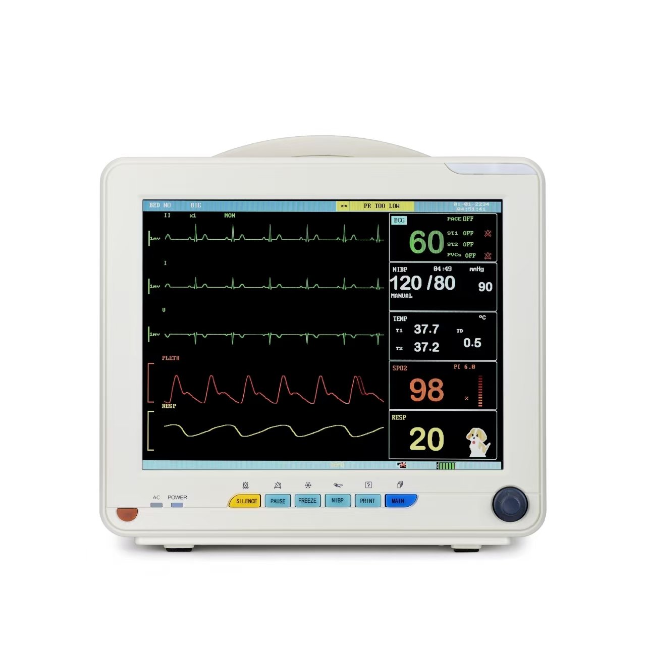 12in IWA-VM02 12.1-Inch Veterinary Multi-Parameter Monitor | LumaVet Veterinary Equipment