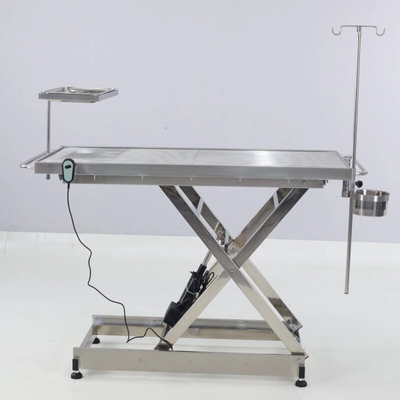 倾斜不锈钢动物手术台
