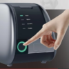 IDEN-CR01 — operator initiating scan via green ring button
