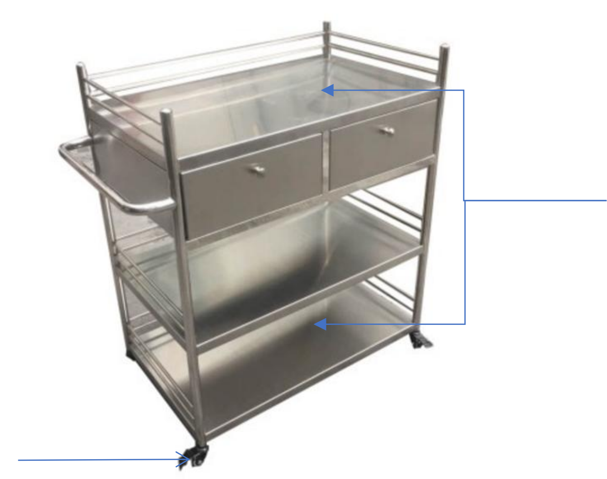 不锈钢宠物手术辅助车 F-03 (IWA-AT03) - product photo