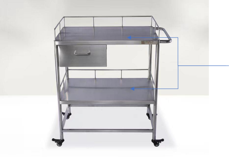 不锈钢宠物手术辅助车 F-04 (IWA-AT04) - product photo 不锈钢宠物手术辅助车 F-04 (IWA-AT04) - product photo