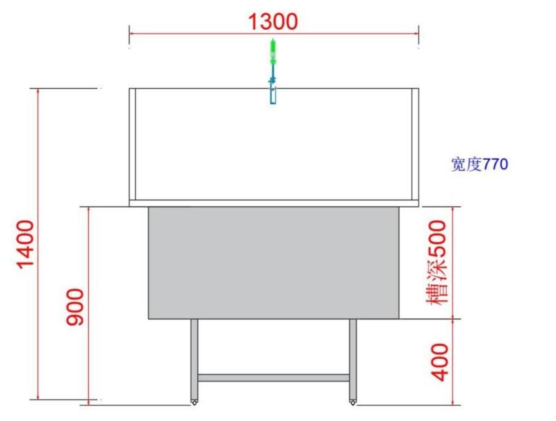 不锈钢无门洗浴水槽 (IWA-BW02) - detail view 1