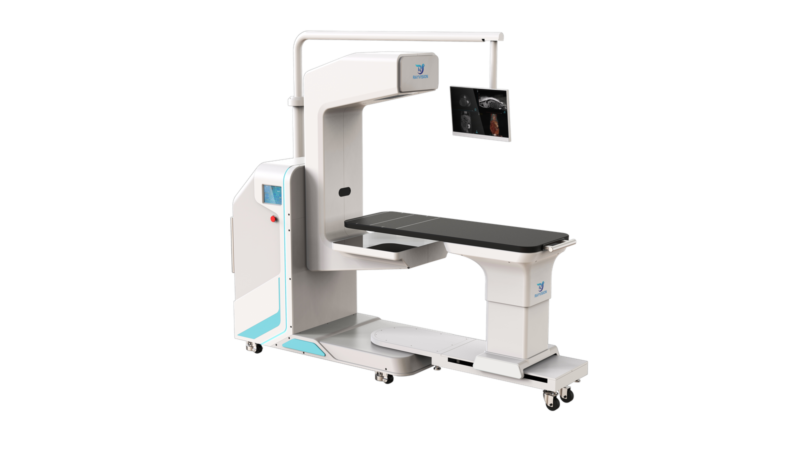 Rayvision Vetopia 50 Advance veterinary cone-beam CT scanner — front 3/4 view