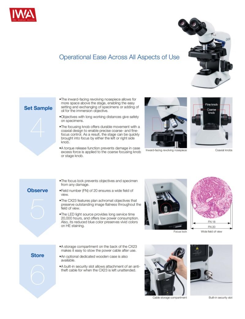 Olympus CX23 生物显微镜(双目+无线相机) (IWA-CX23B) - detail view 7