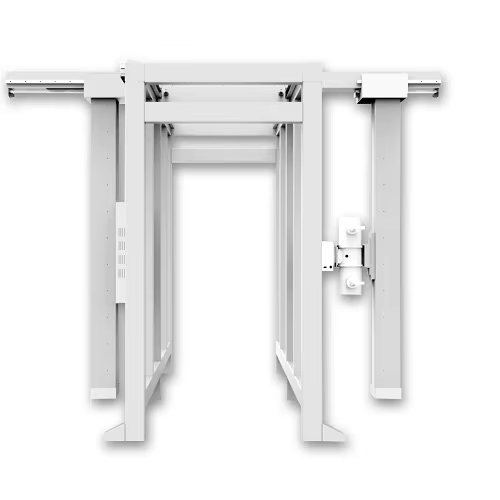 iVision-1000X Gantry dual-rail DR system — U-shaped gantr... iVision-1000X Gantry dual-rail DR system — U-shaped gantry on dual floor tracks