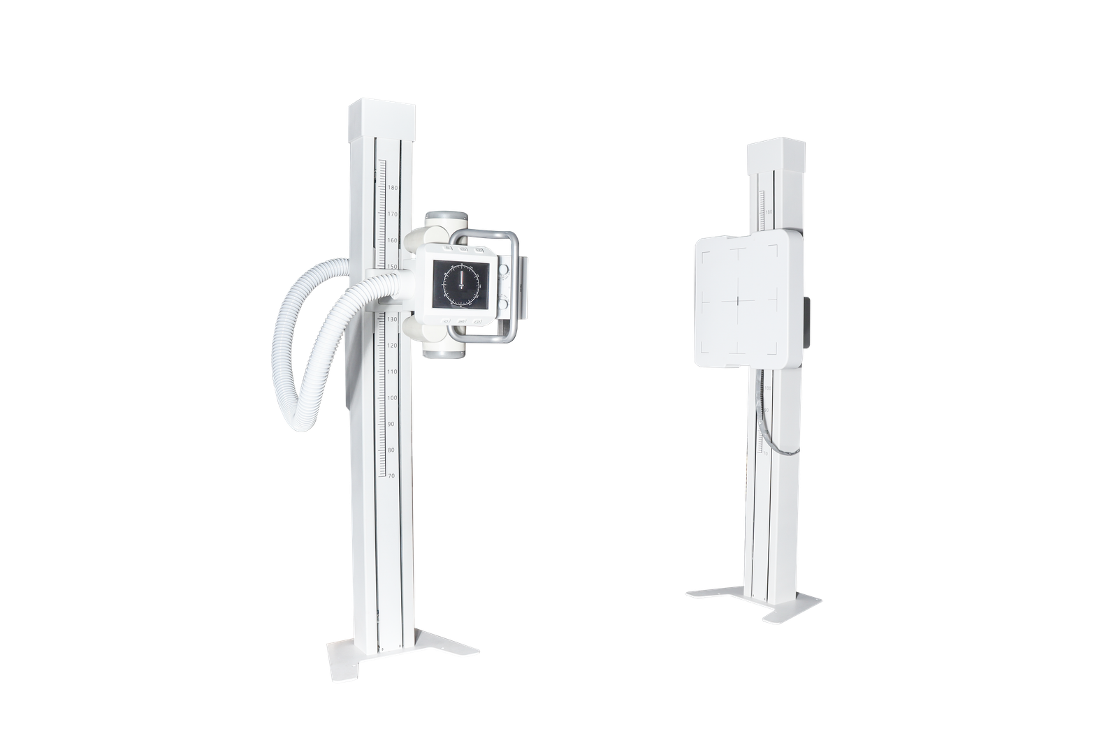 iVision-630X single-rail DR system — vertical bucky and t... iVision-630X single-rail DR system — vertical bucky and tube column on floor rails