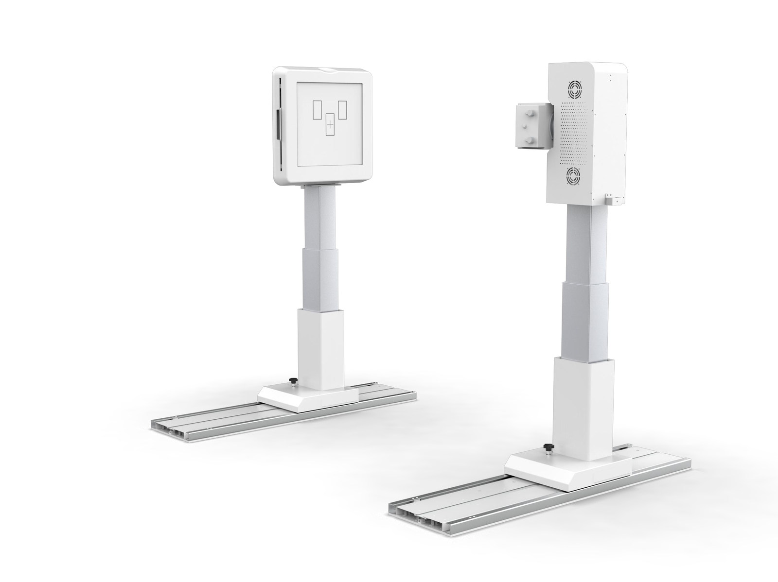 iVision-1000X platform — vertical bucky and tube column reference
