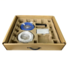 IWA-FP11 shipping packaging with detector, cables, and accessories