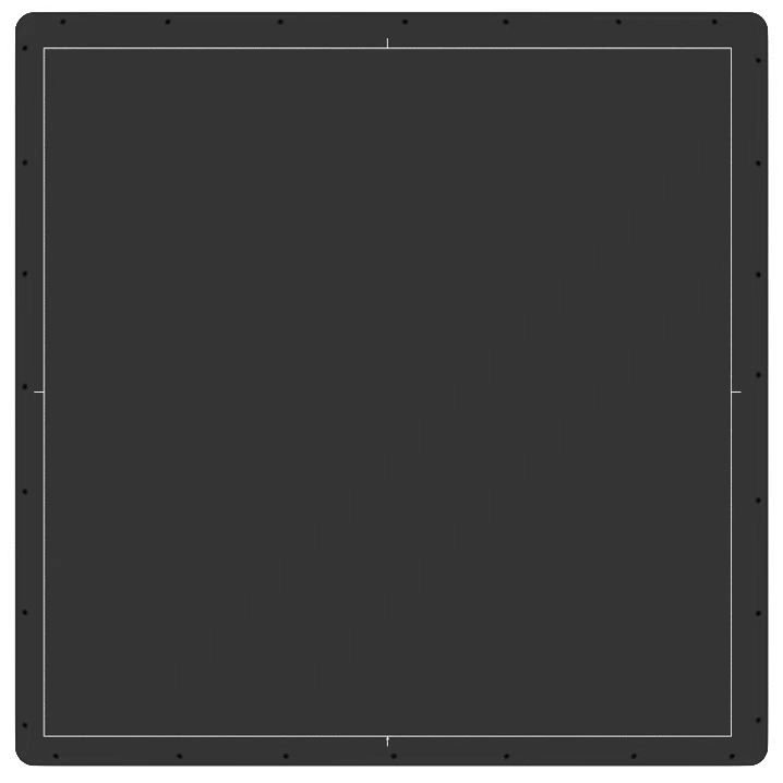 IWA-FP14 detector — top-down view showing imaging area