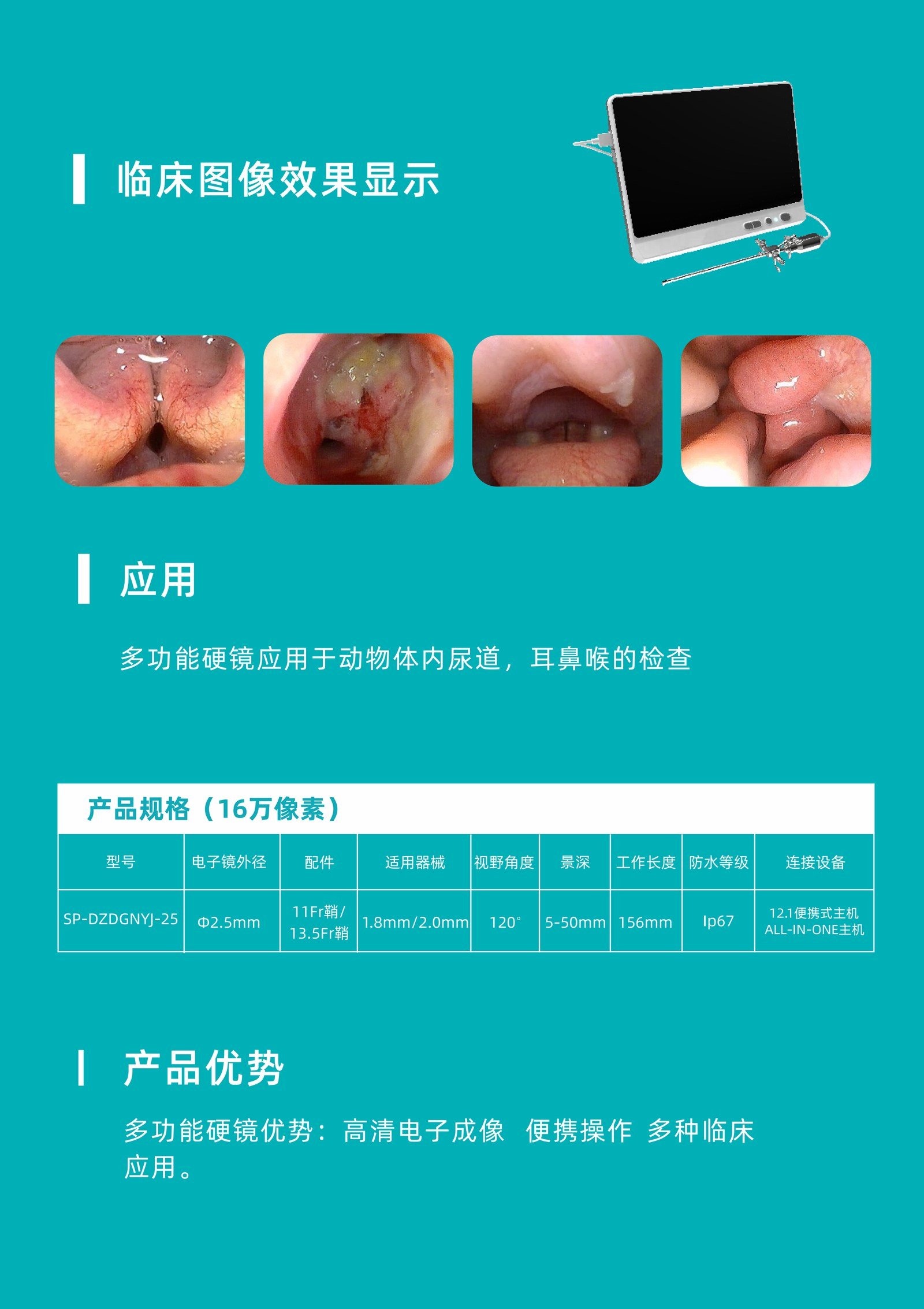 IWA-HD40 - spec sheet and clinical images (brochure page 2)