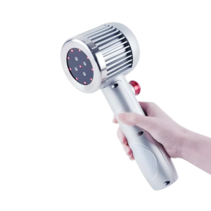 IWA-LAS20 handheld cluster laser probe — front view with diode array head