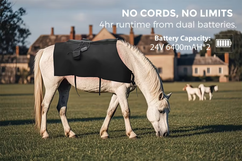 IWA-RLT10 — cordless operation with dual 24V battery pack, 4-hour runtime in stable or paddock
