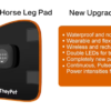IWA-RLT20 flexible LED horse pad — waterproof, wearable, wireless rechargeable battery, dual LEDs, continuous and pulsed modes