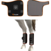 IWA-RLT20 — body pad top and underside view, plus leg pads worn by horse