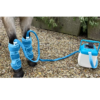 IWA-SCT20 air compression cold therapy applied to equine fro IWA-SCT20 air compression cold therapy applied to equine front legs in stable yard