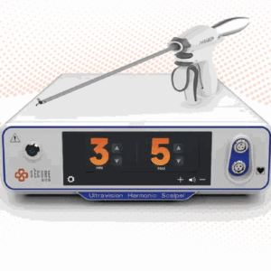 IWA-SG12 veterinary ultrasonic harmonic scalpel system - generator with HAR36 pistol-grip handpiece, long shaft and curved titanium blade