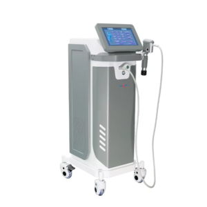 IWA-SWT20 high-performance floor-standing veterinary shockwave therapy station — front 3/4 view