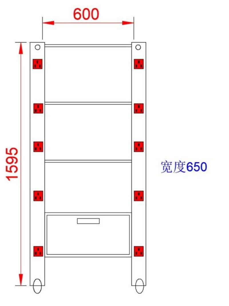 带插座多层设备承载推车 (IWA-TC01) - product photo