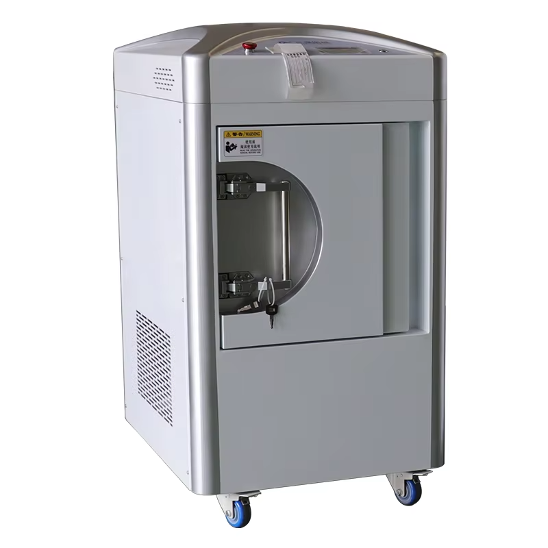 IWA-VPSS02 EO sterilizer — 3/4 view showing handle, contr... IWA-VPSS02 EO sterilizer — 3/4 view showing handle, controls, and casters