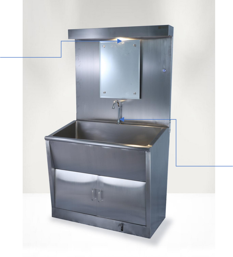 不锈钢单人医用洗手池 (IWA-WS02) - product photo 不锈钢单人医用洗手池 (IWA-WS02) - product photo