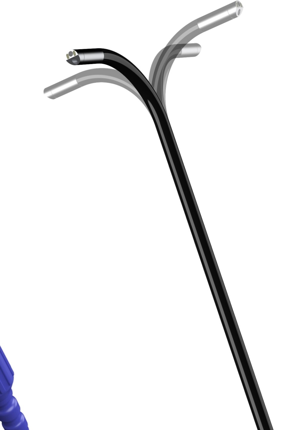 SOAIM SA Series flexible endoscope tip — 360° omnidirectional steering, 180°–210° bending angle