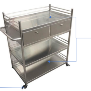 不锈钢宠物手术辅助车 F-03 (IWA-AT03) - product photo
