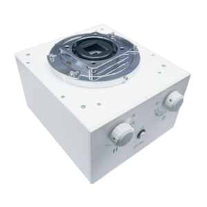 Manual X-ray collimator - three-quarter view with field size and source-to-image distance setting knobs