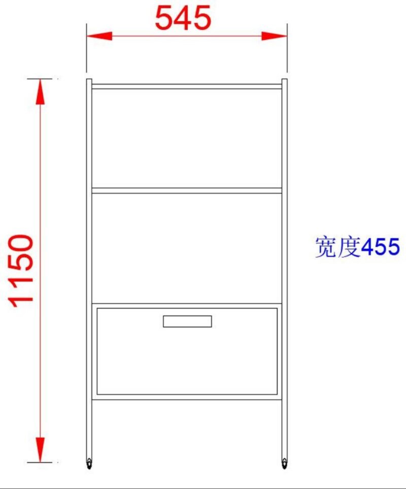 不锈钢多层设备推车 (IWA-TC02) – detail view 1 不锈钢多层设备推车 (IWA-TC02) - detail view 1