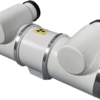 iwa-tu01-main-2026 LQ16-XD51-20.40/125 rotating anode X-ray tube assembly - three-quarter view with radiation warning label and both high-voltage receptacles