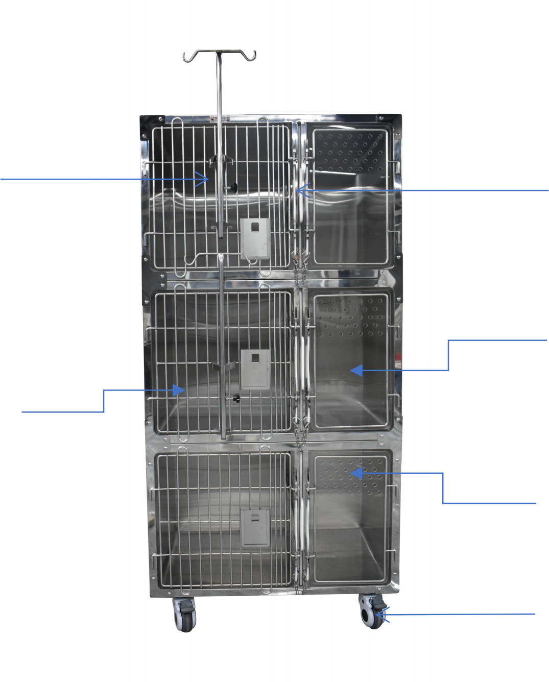 不锈钢高档宠物猫笼三层 (IWA-WC14) – product photo 不锈钢高档宠物猫笼三层 (IWA-WC14) - product photo