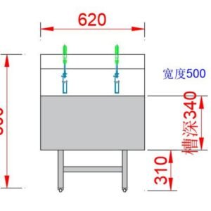 不锈钢洗盘水槽 XP-02 (IWA-WS05) - product photo