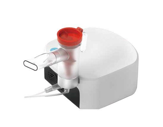 VCN2 veterinary compressor nebulizer - compact main unit with nebulizer cup, mouthpiece and air tubing