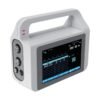 VE5 vital signs monitor - angled view showing the side-panel sensor connectors and carrying handle