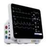 VM14Pro veterinary monitor, angled view showing color-coded side-panel connectors for ECG, SpO2, NIBP, temperature and CO2